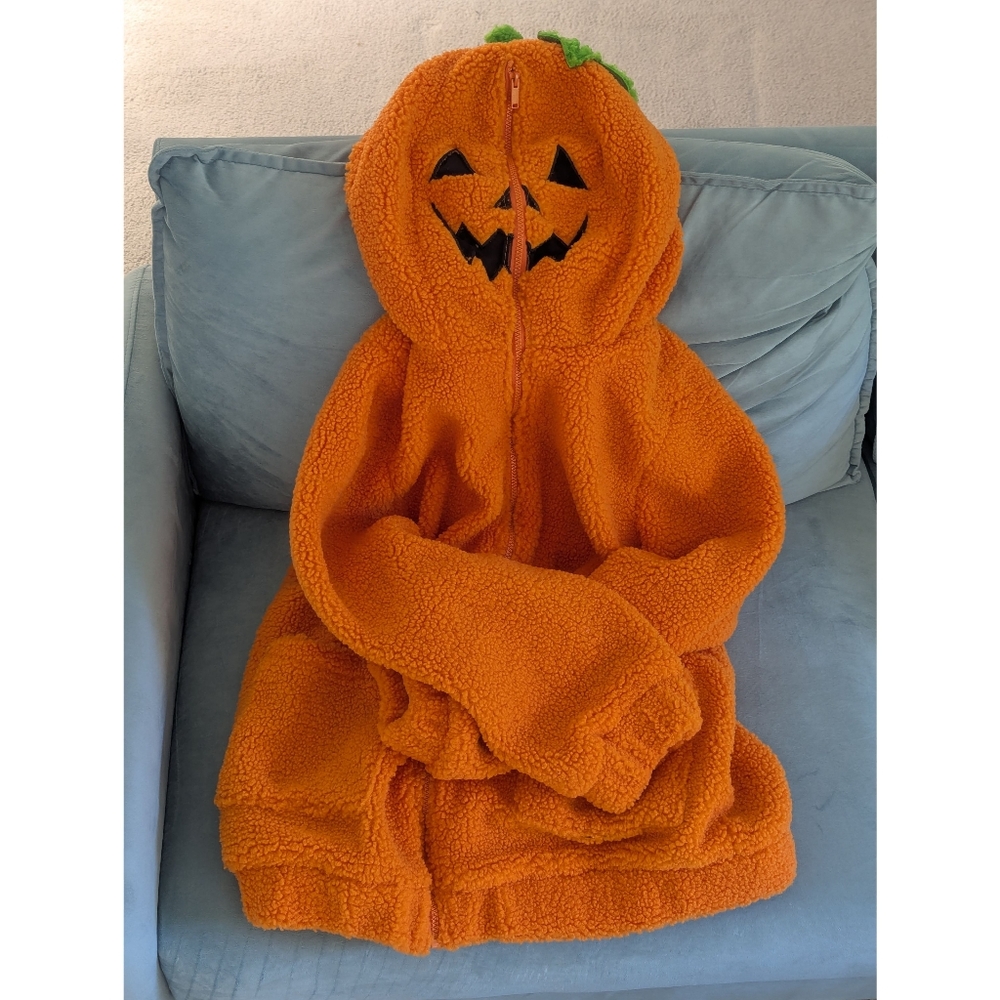 Urban Legend Pumpkin Hooded Sherpa Jacket NWT S